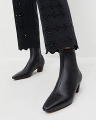 Loeffler Randall Women / Doria Black Leather Ankle Boot