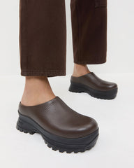 Loeffler Randall Women / Gemma Brown Leather Lug Mule