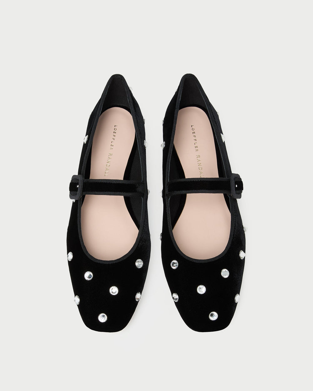 Loeffler Randall Women / Ginger Black/Crystal Velvet Mary Jane