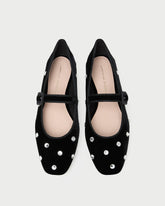 Loeffler Randall Women / Ginger Black/Crystal Velvet Mary Jane