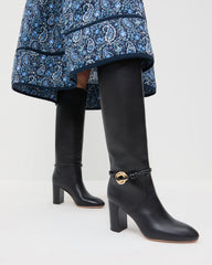 Loeffler Randall Women / Goldy Black/Gold Leather Tall Boot