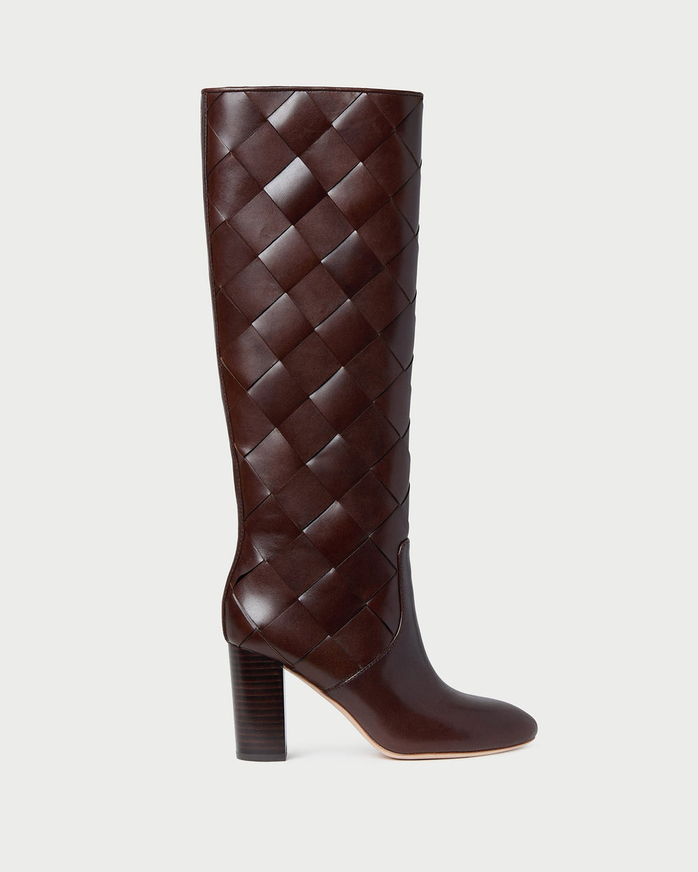 Loeffler Randall Women / Goldy Espresso Woven Leather Tall Boot