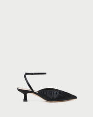 Loeffler Randall Women / Rio Black Satin Kitten Heel