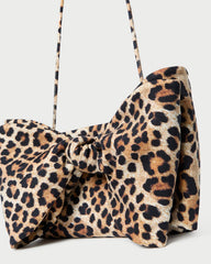 Loeffler Randall Women / Valerie Leopard Jersey Bow Bag