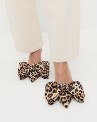 Loeffler Randall Women / Margot Leopard Jersey Bow Mule