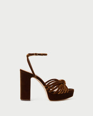 Loeffler Randall Women / Rivka Brown Velvet Platform Sandal