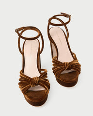 Loeffler Randall Women / Rivka Brown Velvet Platform Sandal