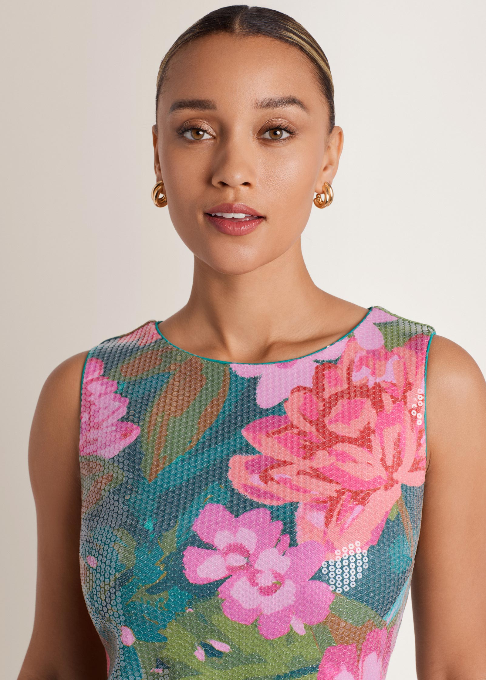 Floral Sequin Mini Dress Tropic Bouquet | Venus Value