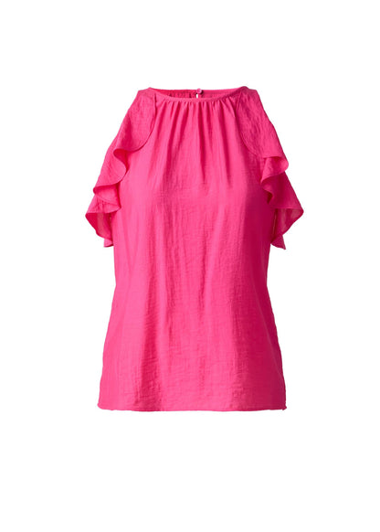 Textured Ruffle Halter Top Fuchsia | Venus Cost Saving