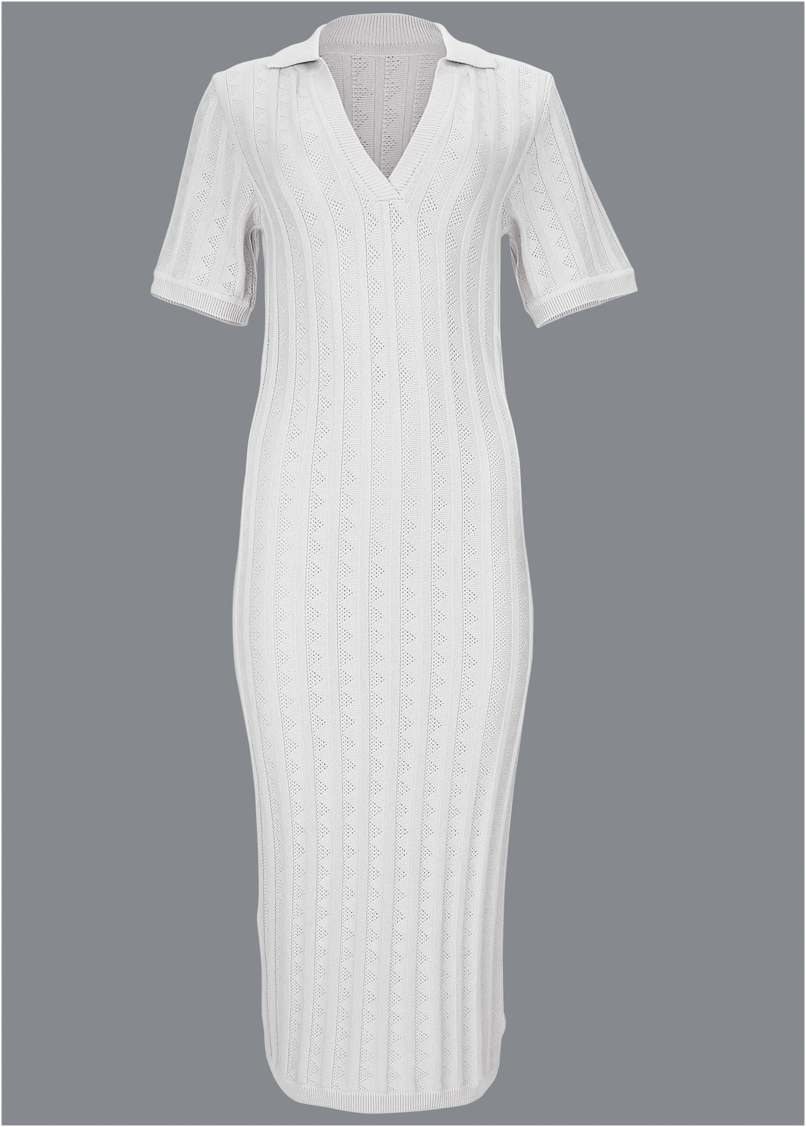 Pointelle Sweater Dress Cloud Dancer | Venus Budget Friendly
