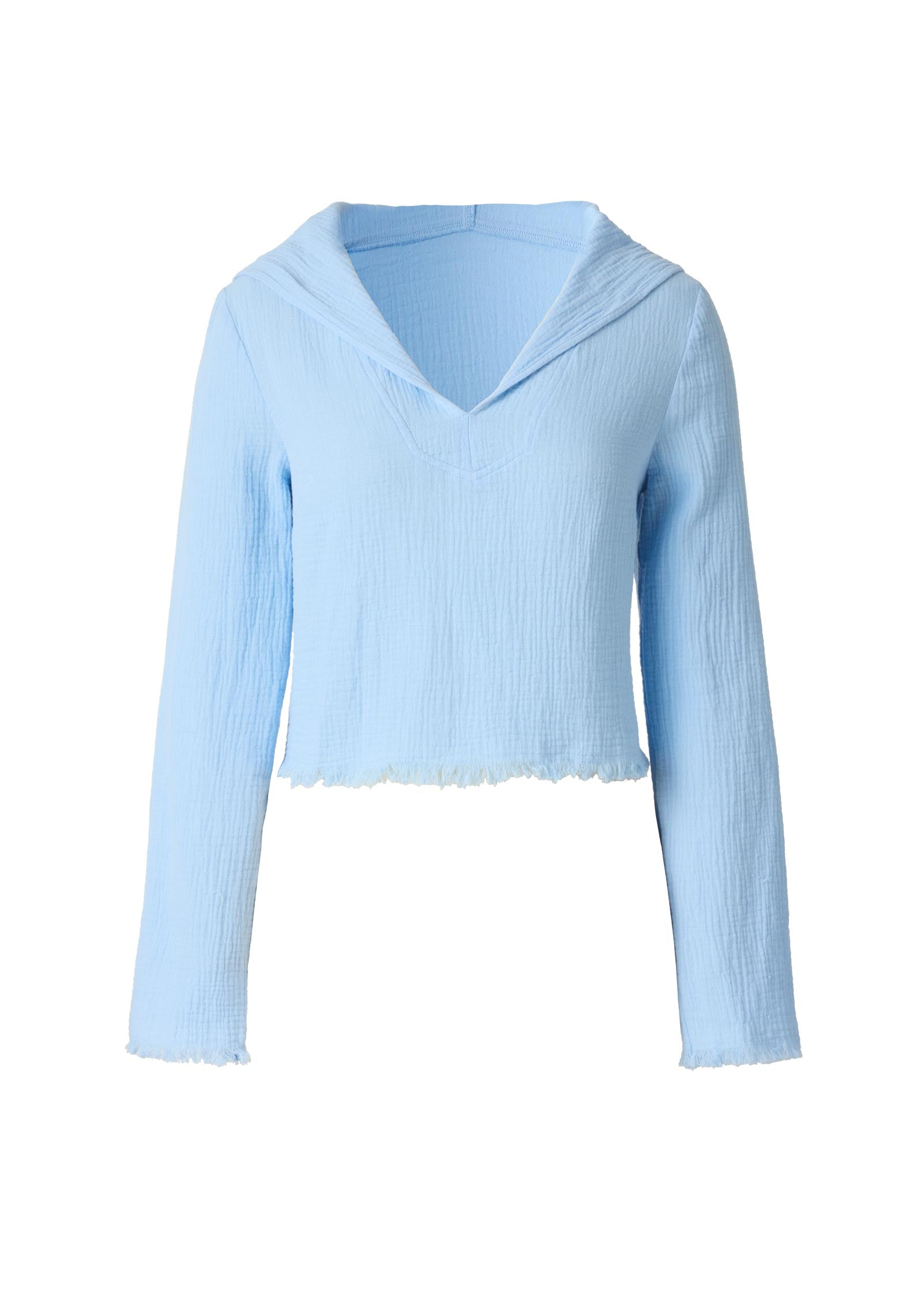 Double Gauze Poncho And Short Set Azure Blue | Venus Best Seller