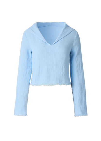 Double Gauze Poncho And Short Set Azure Blue | Venus Best Seller