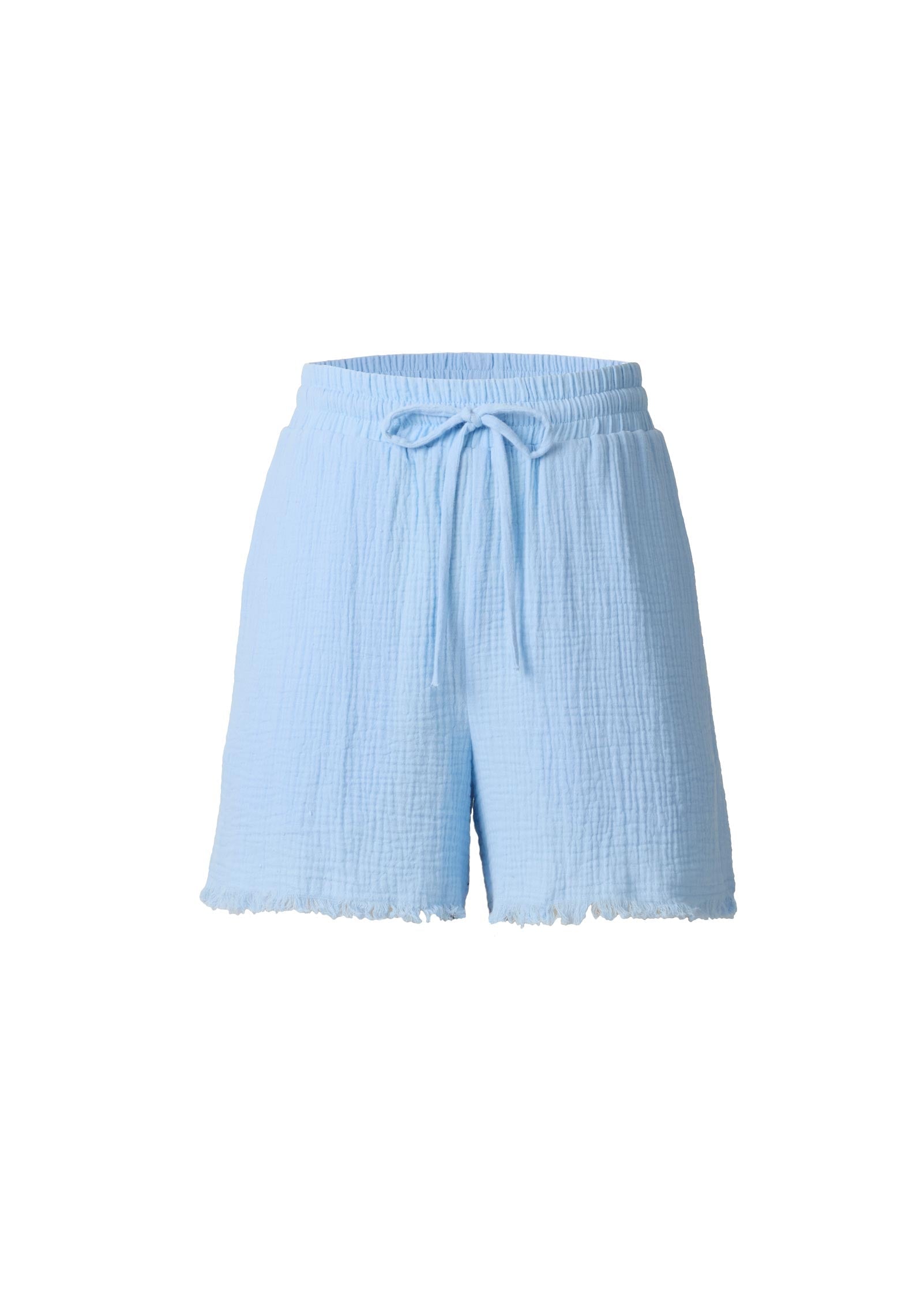 Double Gauze Poncho And Short Set Azure Blue | Venus Best Seller