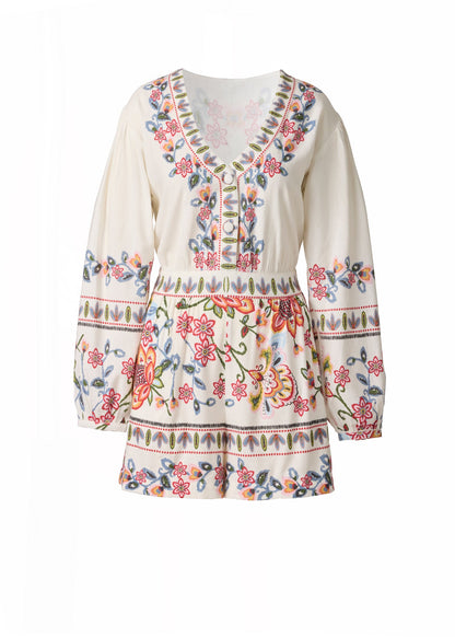 Linen Printed Romper Hothouse Botancial | Venus Value