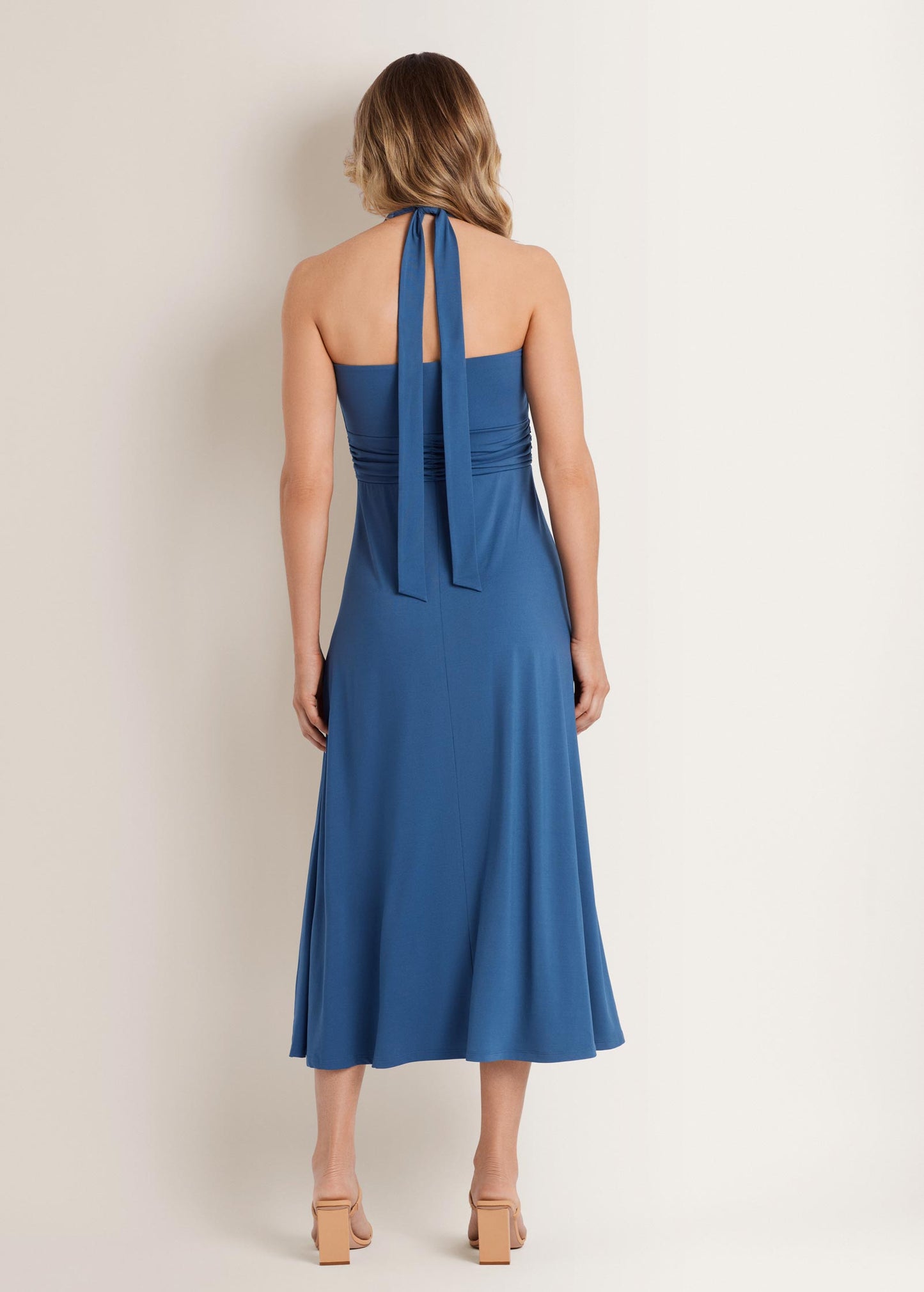 Plunging Knot Ity Maxi Dress Ensign Blue | Venus Best Seller