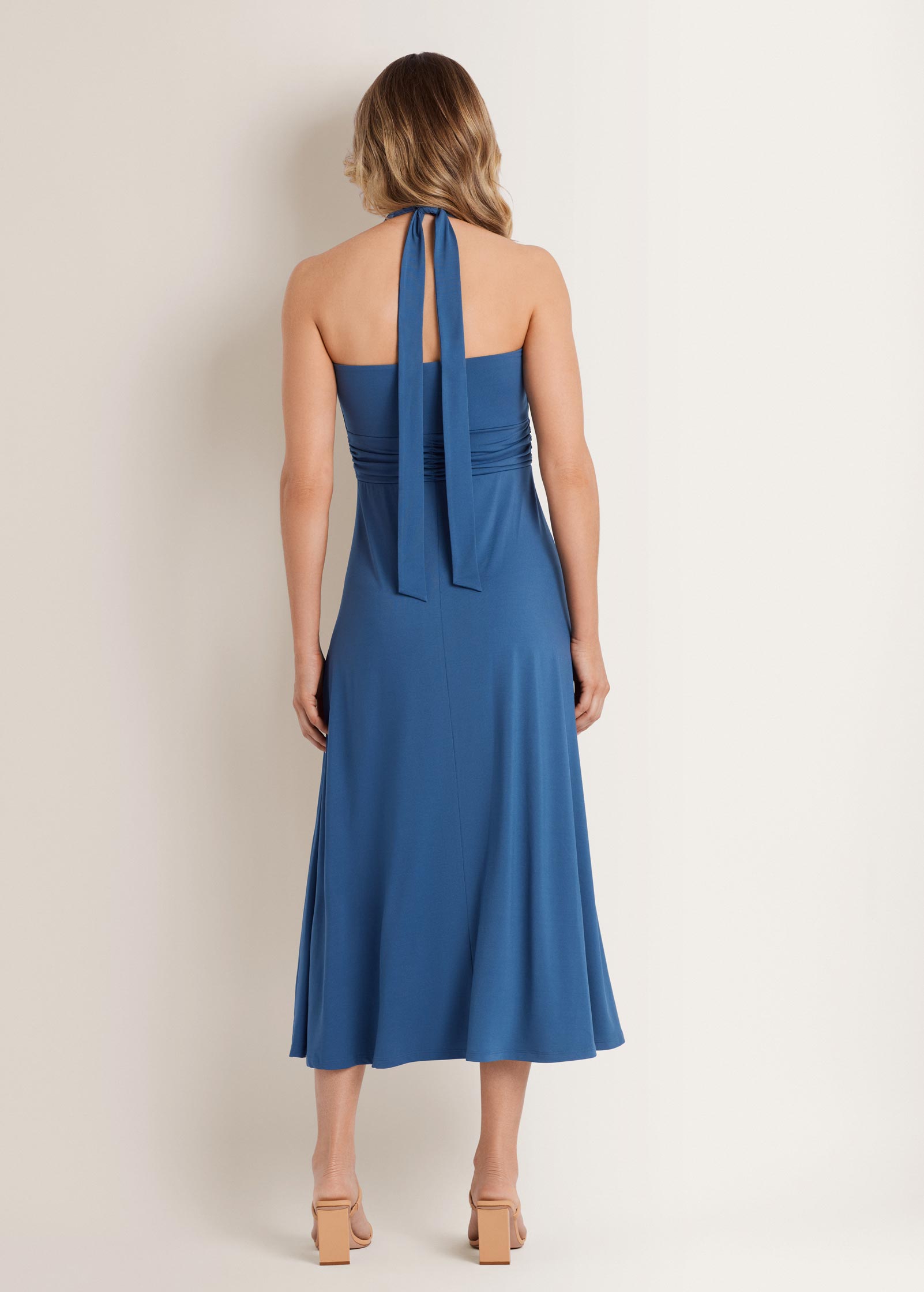 Plunging Knot Ity Maxi Dress Ensign Blue | Venus Best Seller