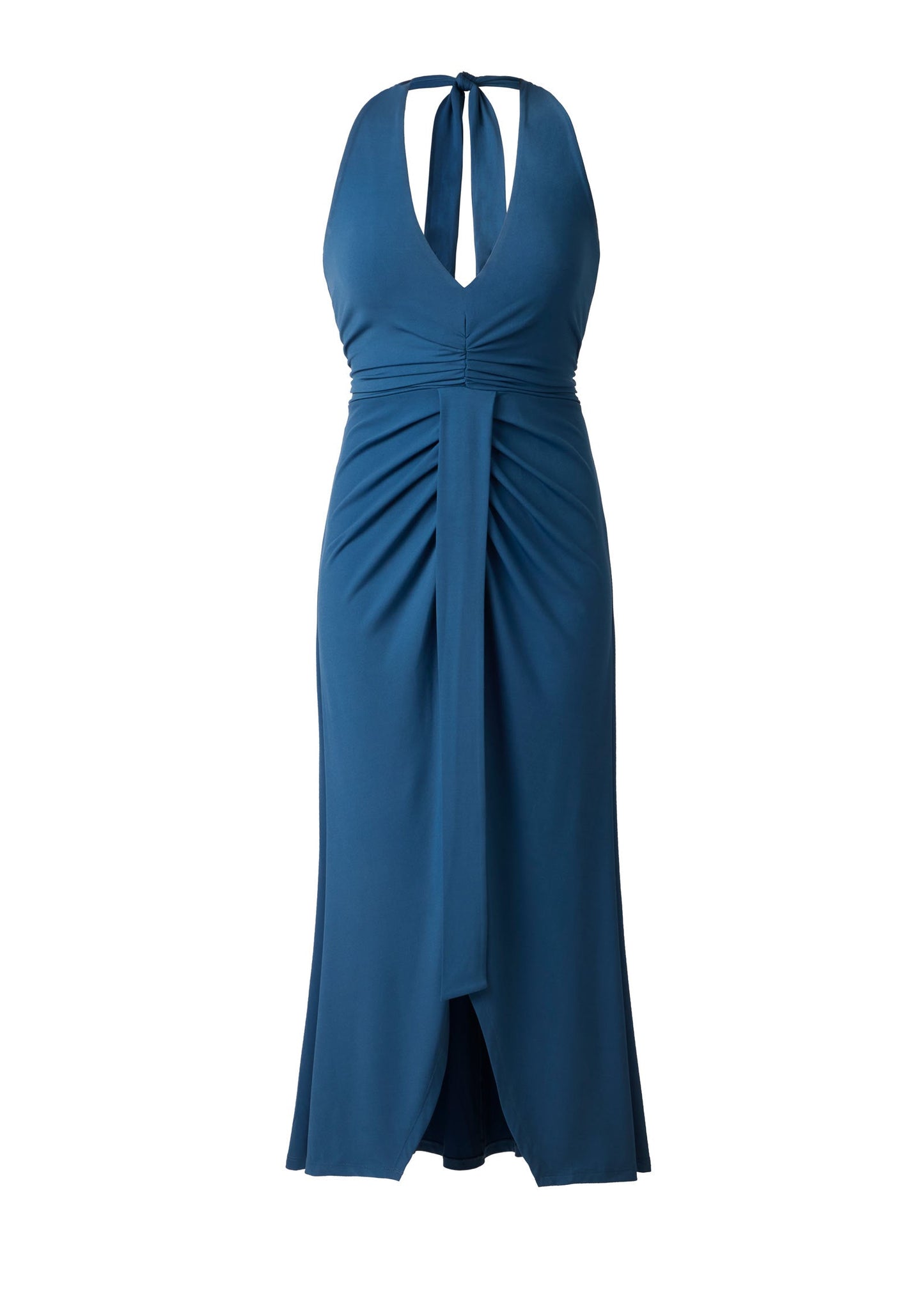Plunging Knot Ity Maxi Dress Ensign Blue | Venus Best Seller
