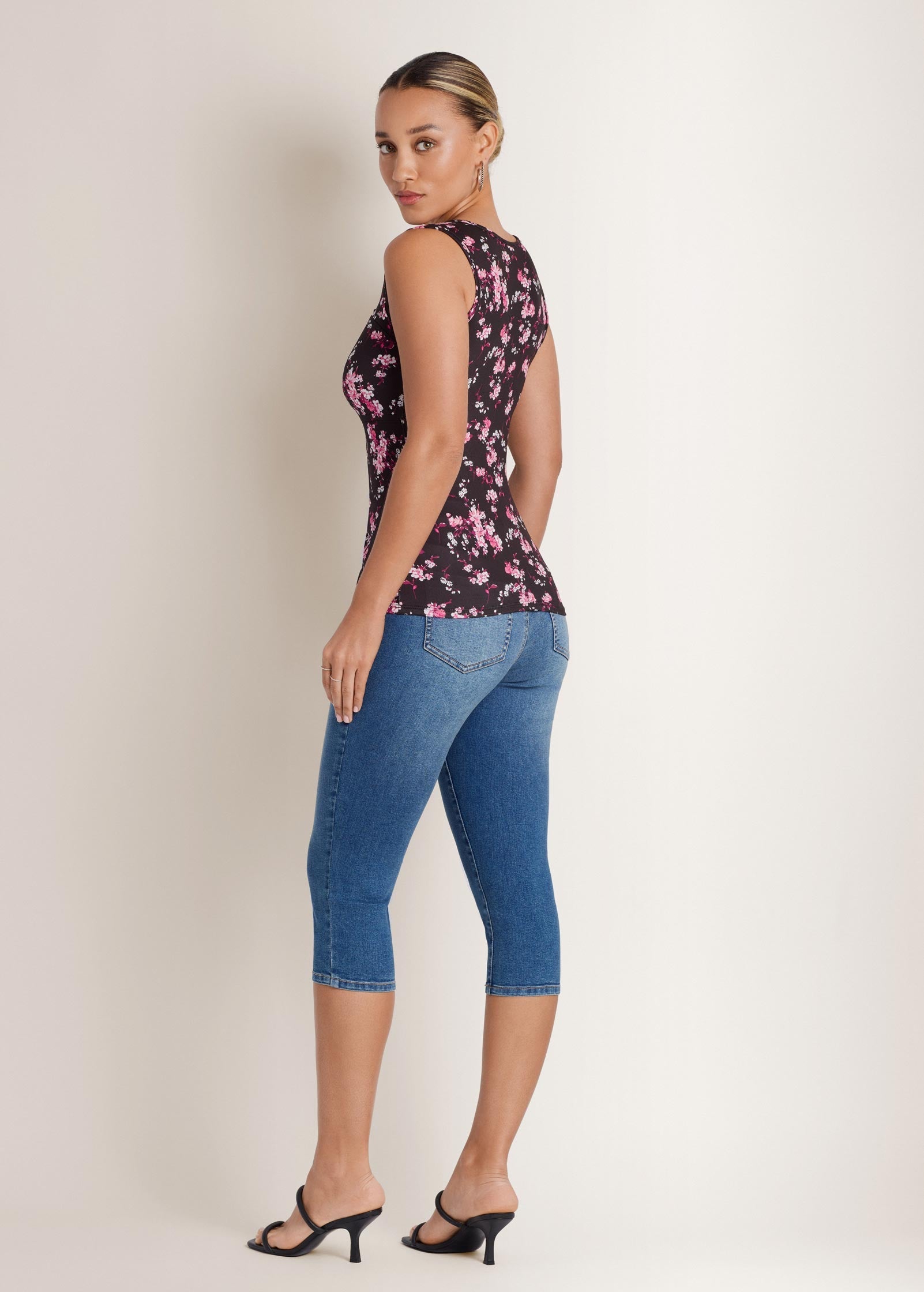 Tie-Front Floral Top Black Multi | Venus Customer Favorite