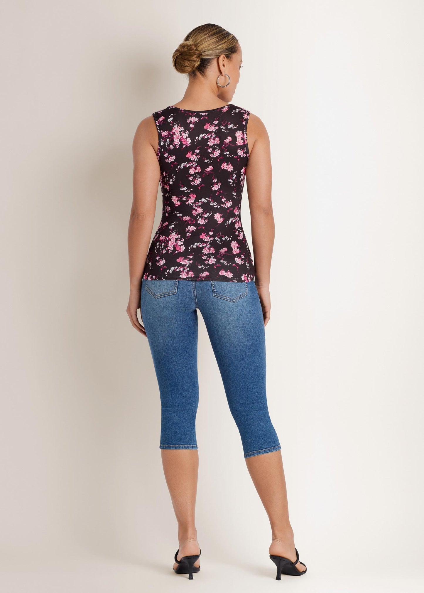 Tie-Front Floral Top Black Multi | Venus Customer Favorite