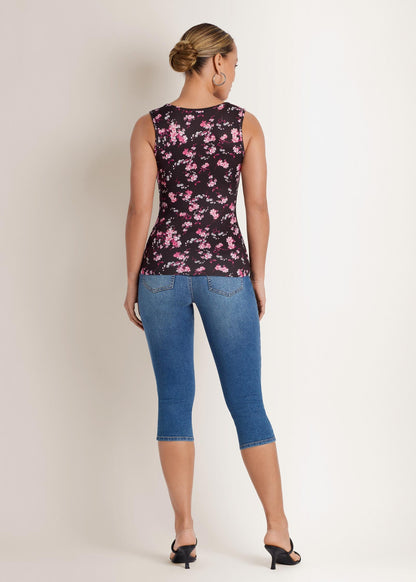 Tie-Front Floral Top Black Multi | Venus Customer Favorite