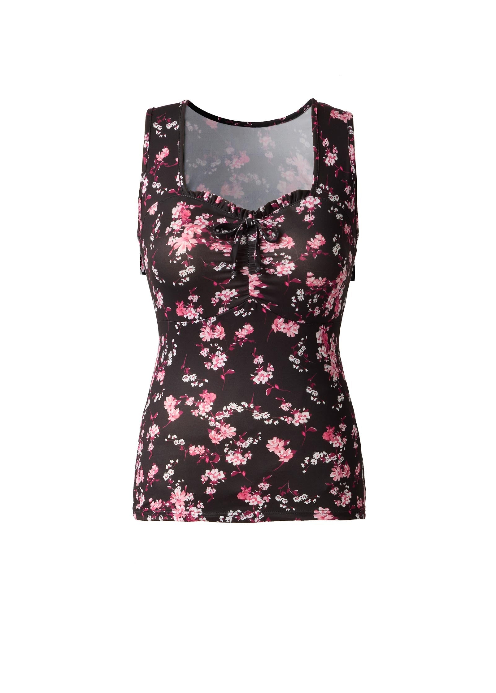 Tie-Front Floral Top Black Multi | Venus Customer Favorite