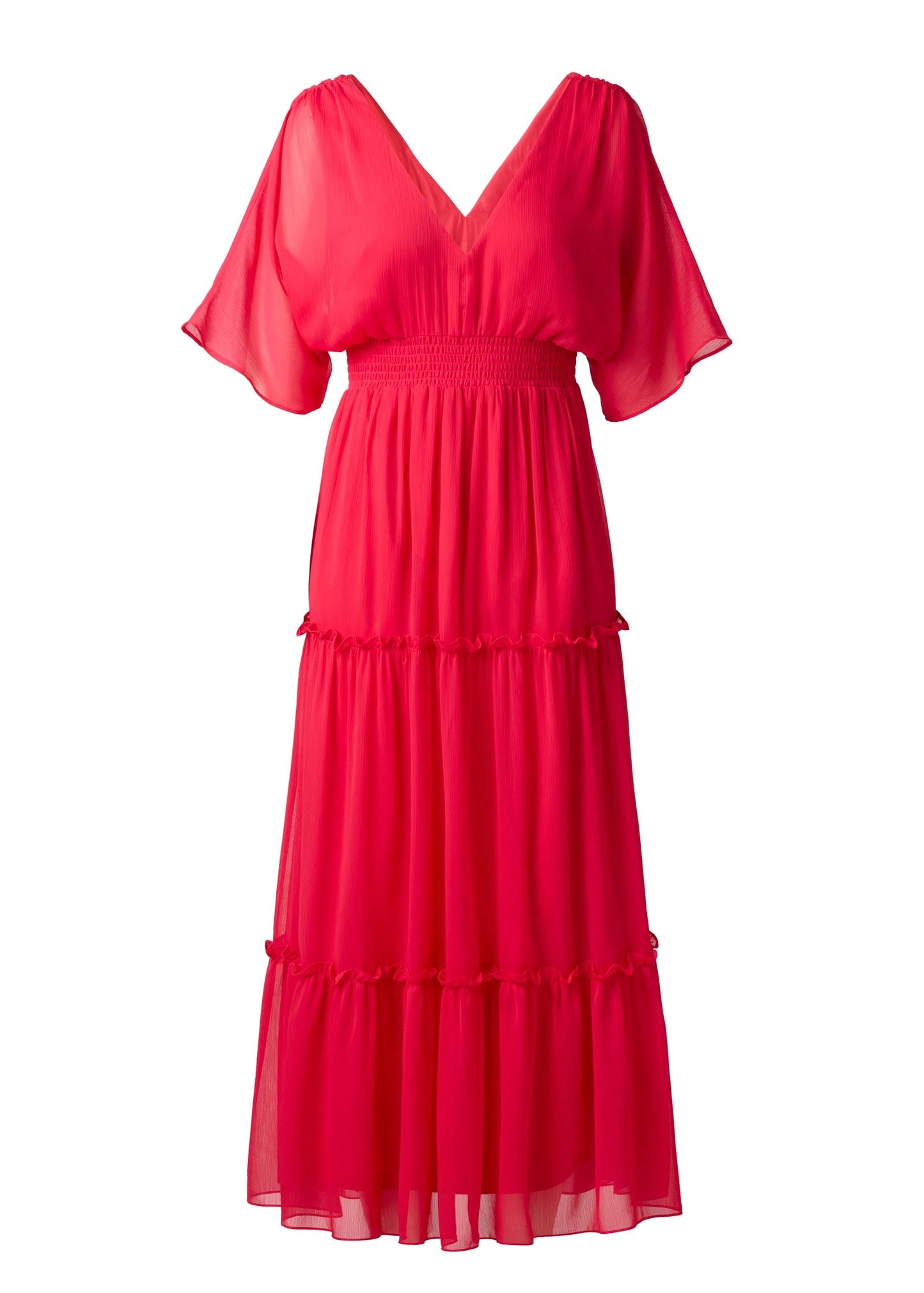 Flutter Sleeve Maxi Dress Rose Red | Venus Special Offer