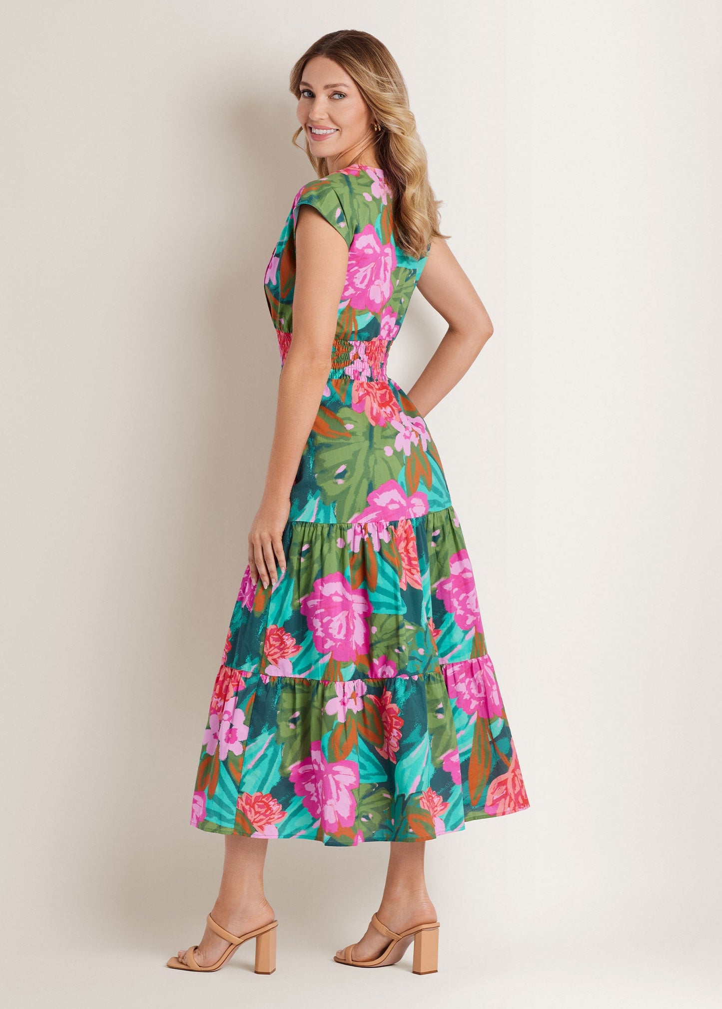 Smocked Waist Maxi Dress Tropic Bouquet | Venus Limited Edition