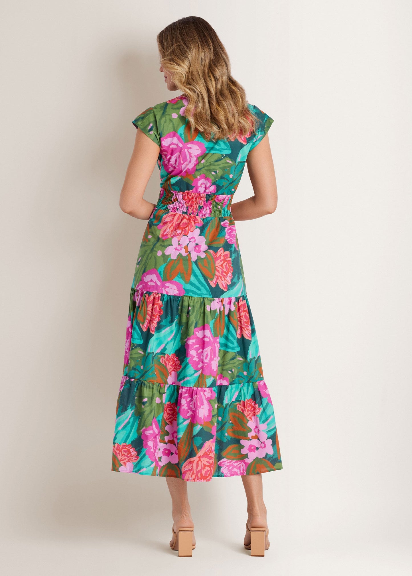 Smocked Waist Maxi Dress Tropic Bouquet | Venus Limited Edition