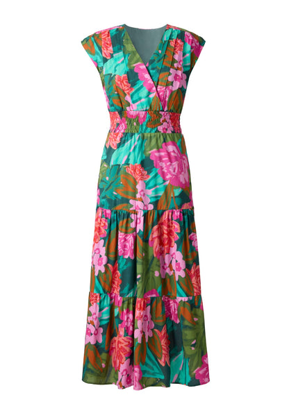Smocked Waist Maxi Dress Tropic Bouquet | Venus Limited Edition