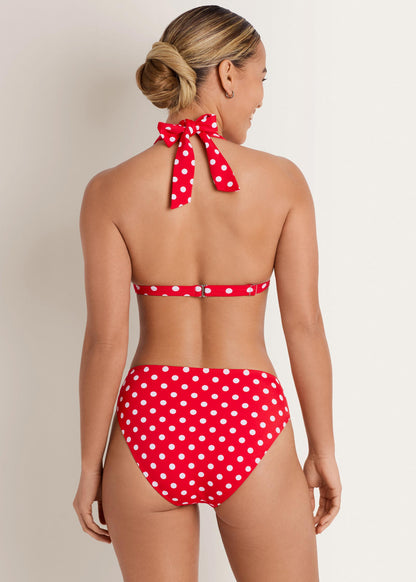 Goddess Push-Up Halter Bikini Top Red Polka Dot | Venus Cost Saving
