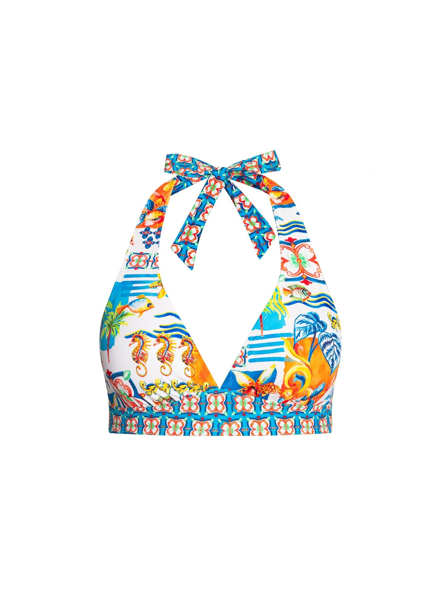 Anguilla Halter Bikini Top Beachy Scenes | Venus Best Seller
