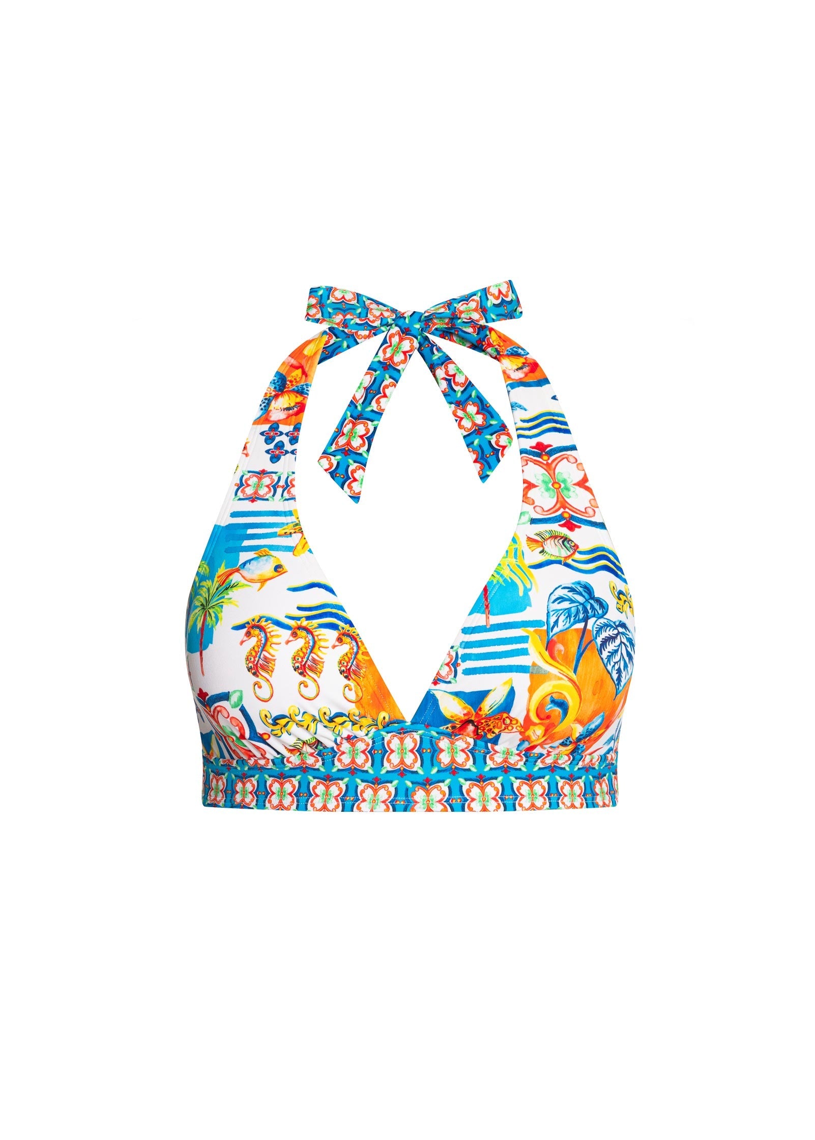 Anguilla Halter Bikini Top Beachy Scenes | Venus Best Seller