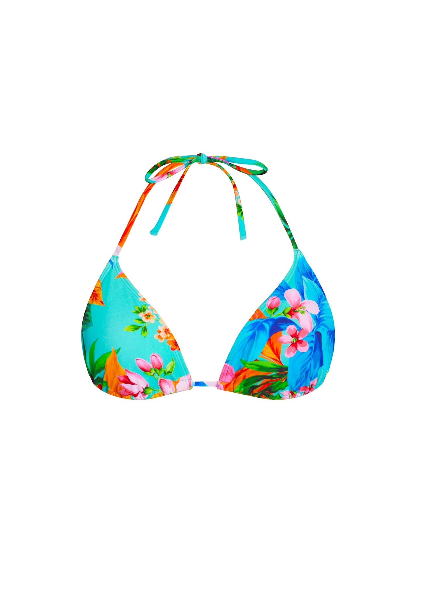 Bahamas Triangle Bikini Top Aqua Fiesta Floral | Venus Limited Edition