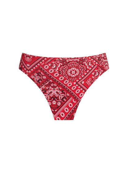 Fiji Mid Rise Moderate Bikini Bottom Bandana | Venus Sale