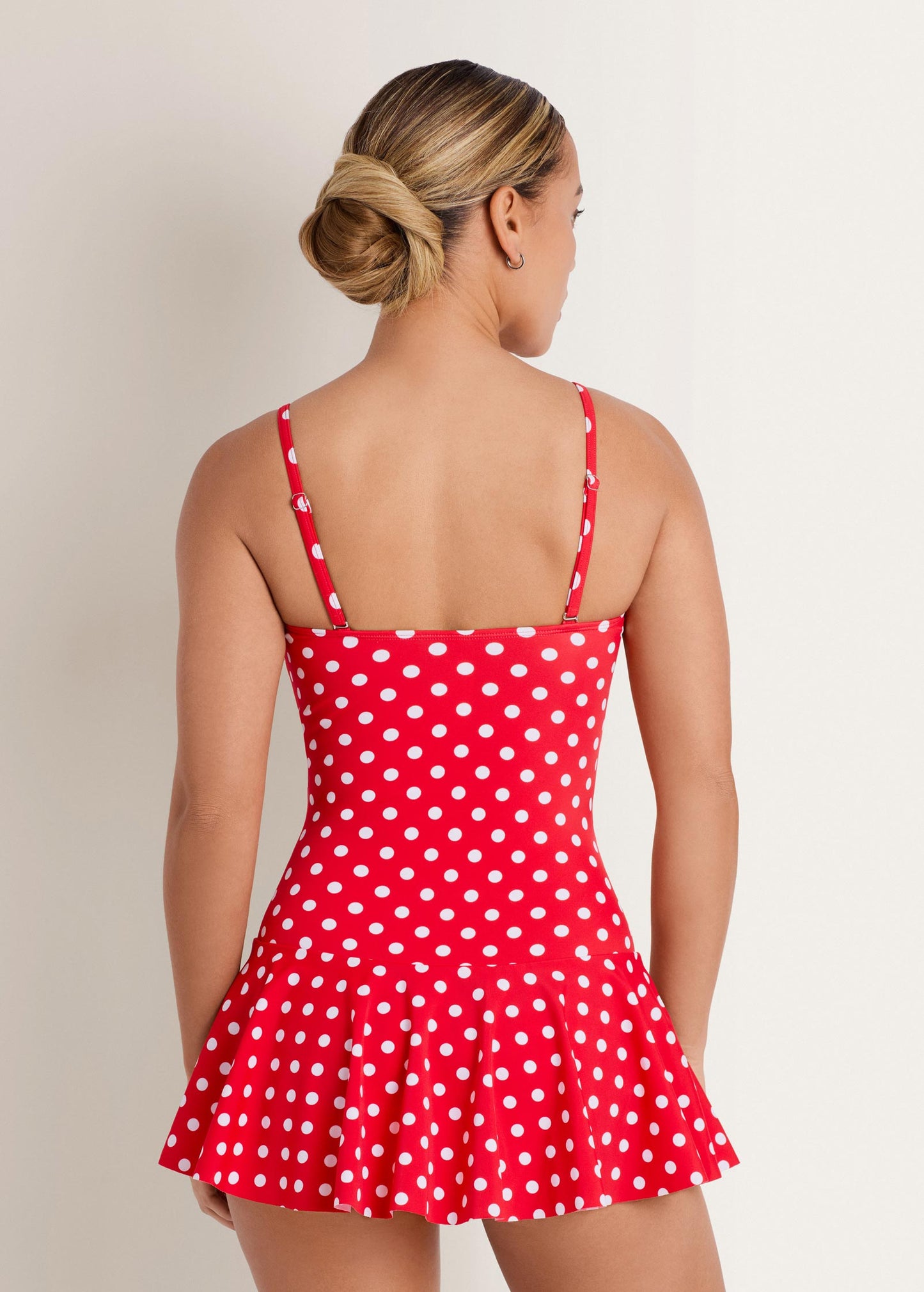 Venice Skirted Swim Dress Red Polka Dot | Venus Special Offer