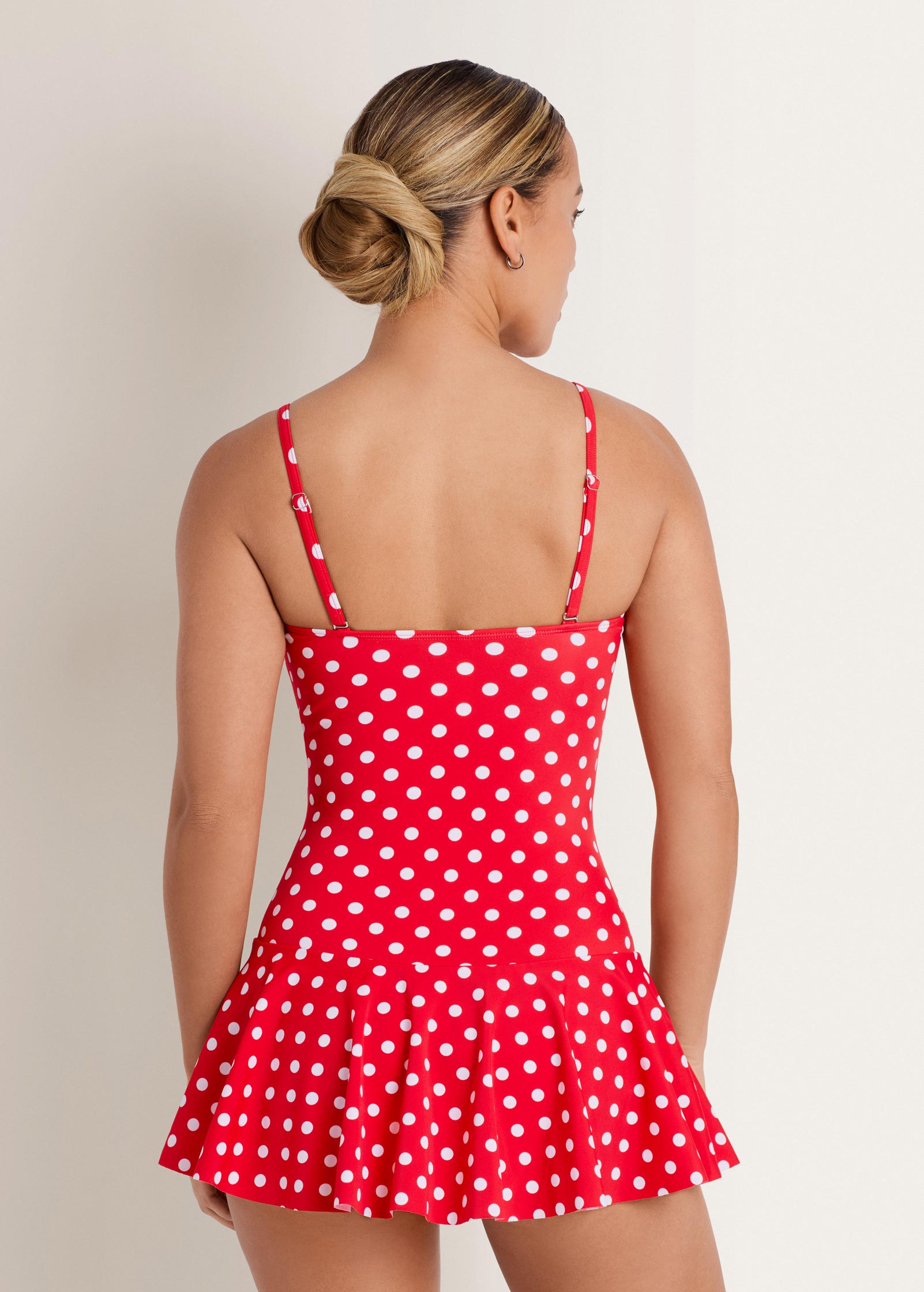 Venice Skirted Swim Dress Red Polka Dot | Venus Special Offer