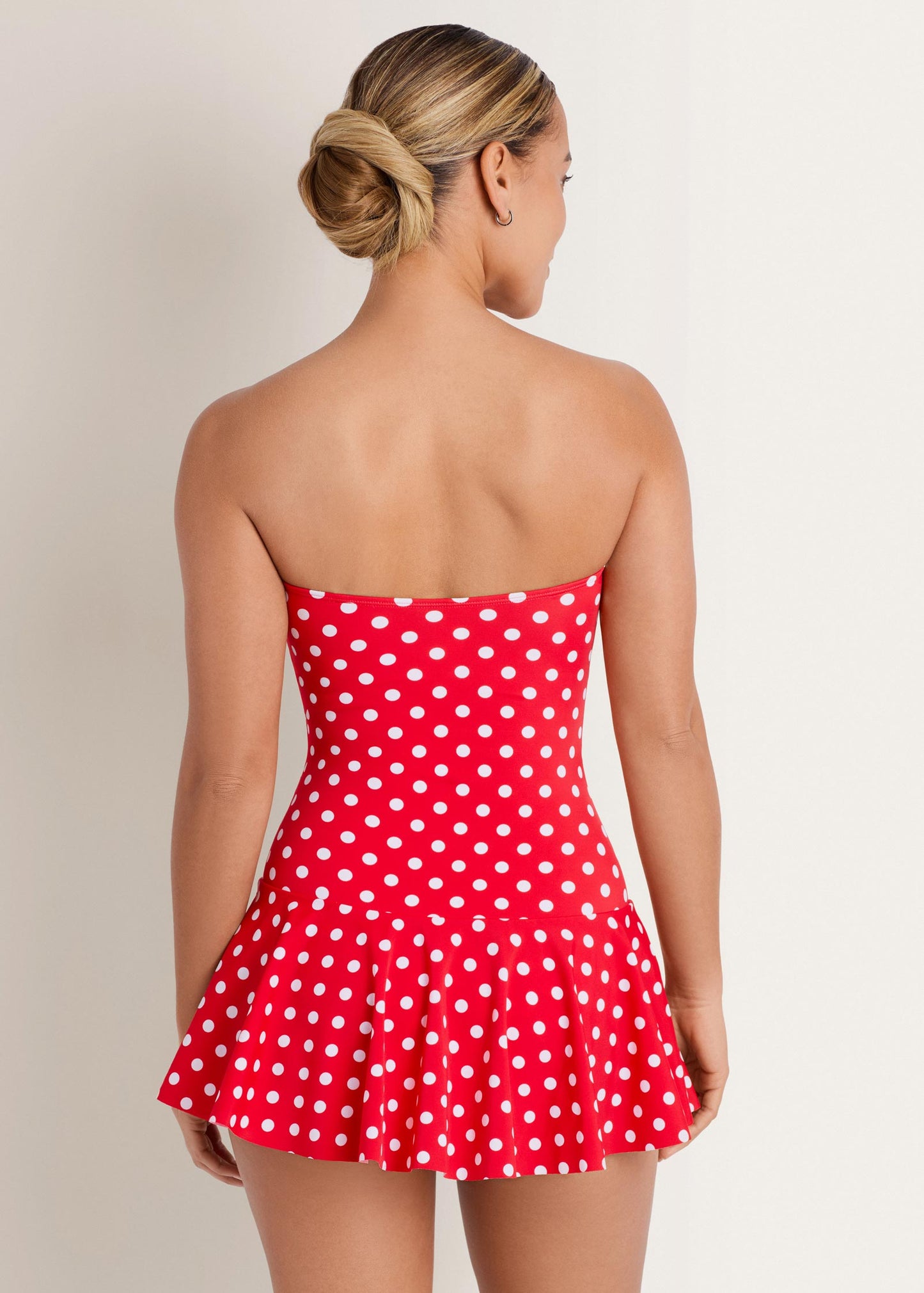 Venice Skirted Swim Dress Red Polka Dot | Venus Special Offer