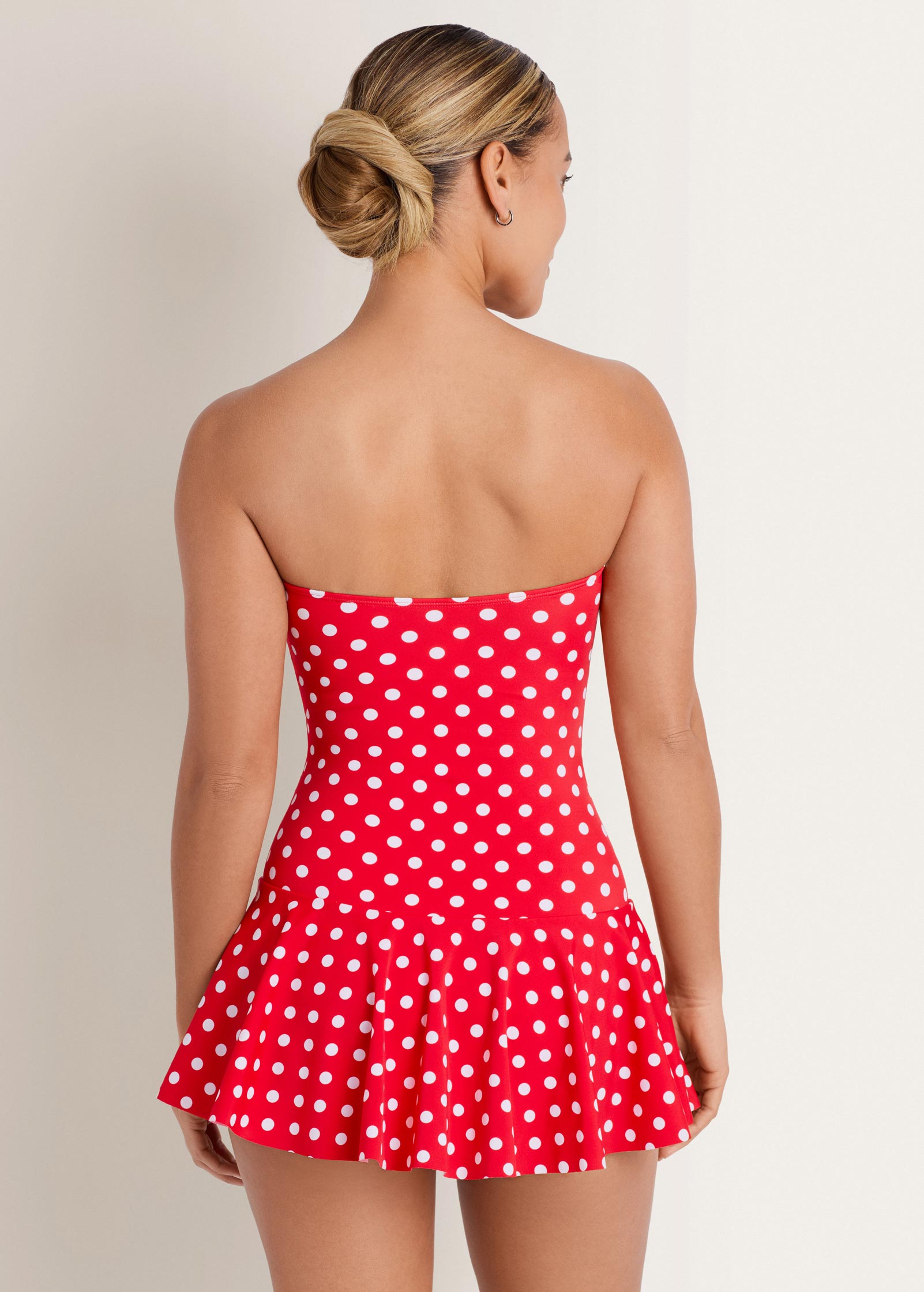 Venice Skirted Swim Dress Red Polka Dot | Venus Special Offer