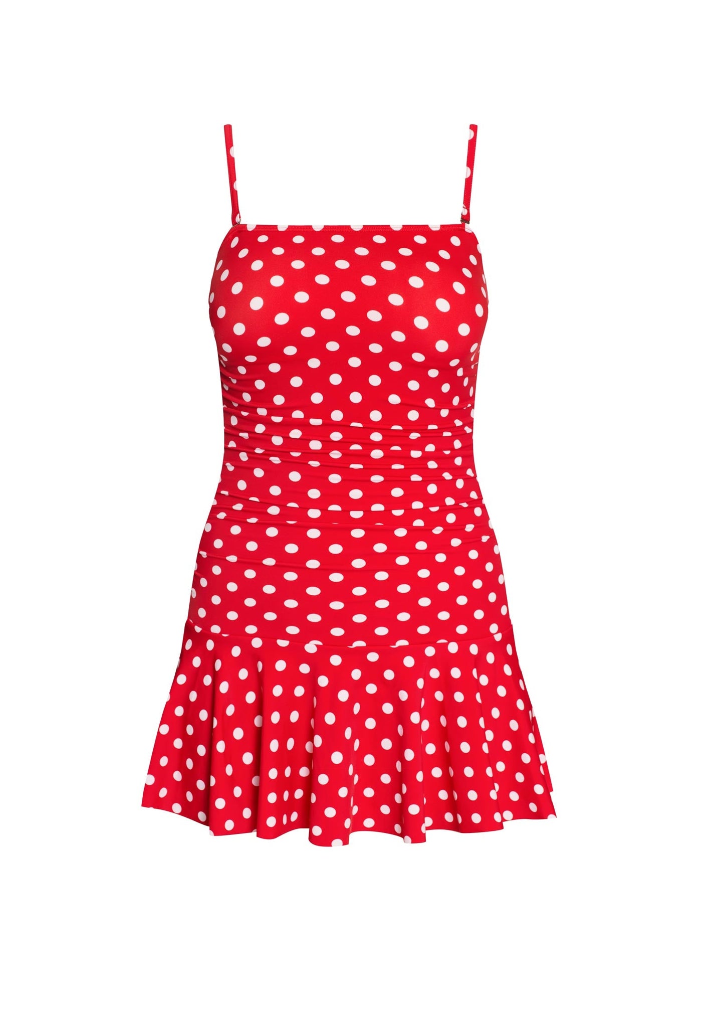 Venice Skirted Swim Dress Red Polka Dot | Venus Special Offer