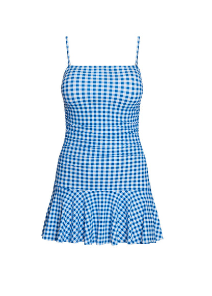 Venice Skirted Swim Dress Blue Gingham | Venus Popular Choice