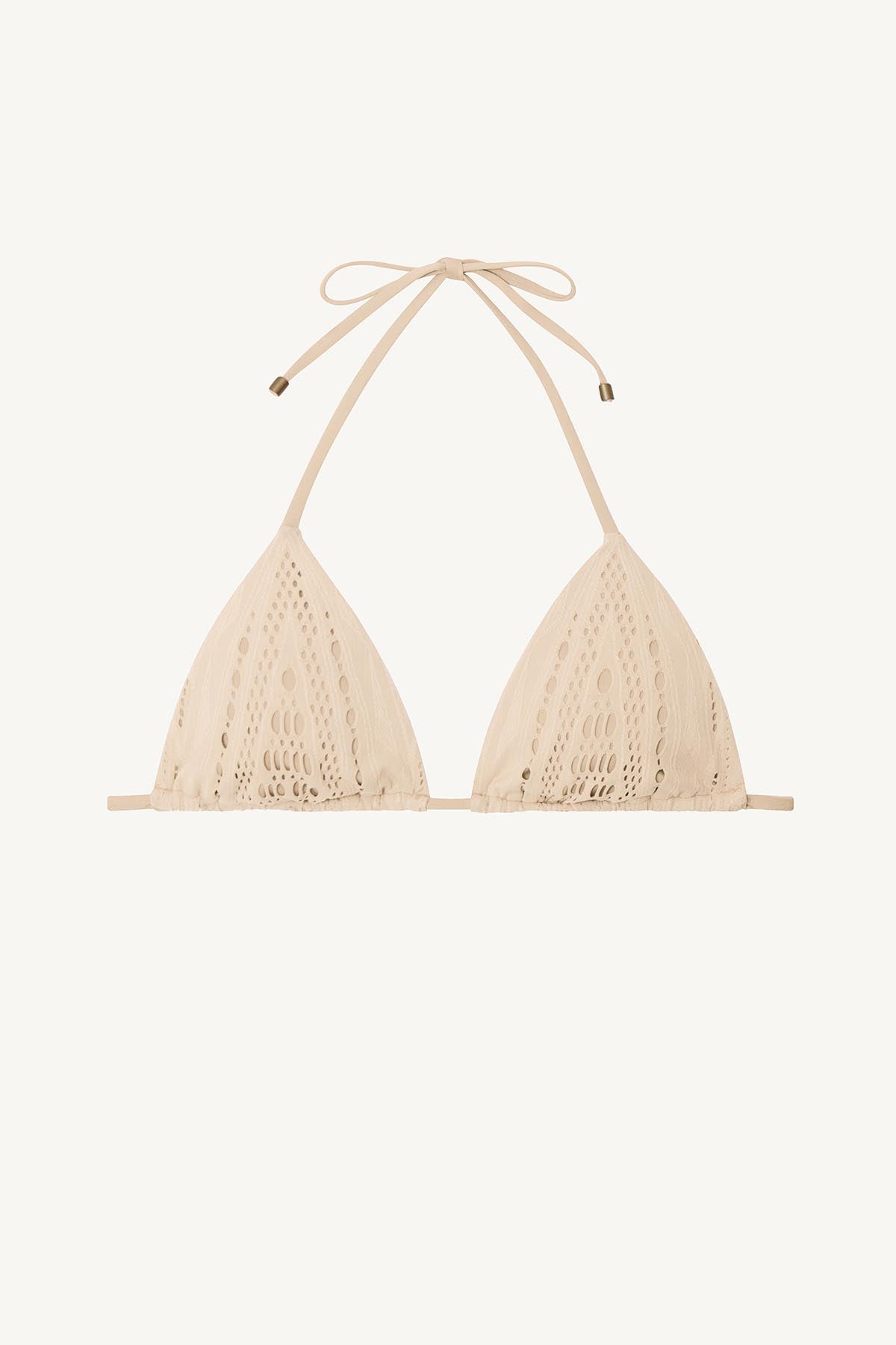 Gia Triangle Top Natural Calico Crochet | Venus Sale