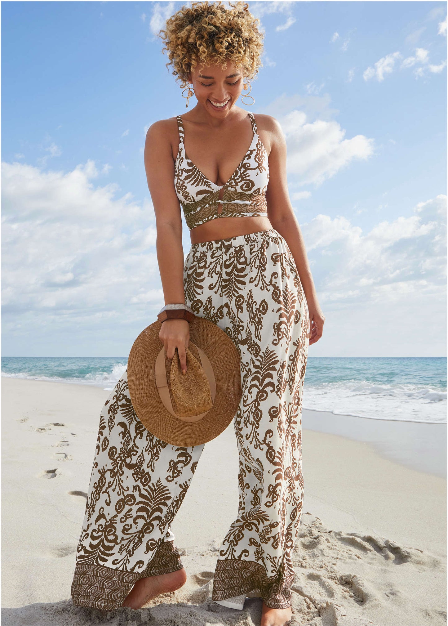 Strappy Longline Top - Mystic Paisley | Venus Affordable