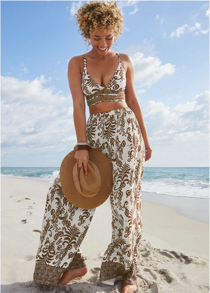 Strappy Longline Top - Mystic Paisley | Venus Affordable