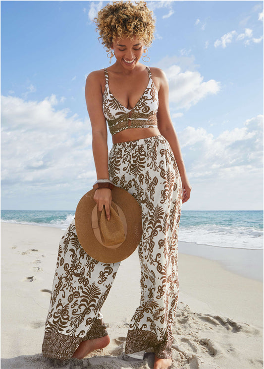 Strappy Longline Top - Mystic Paisley | Venus Affordable