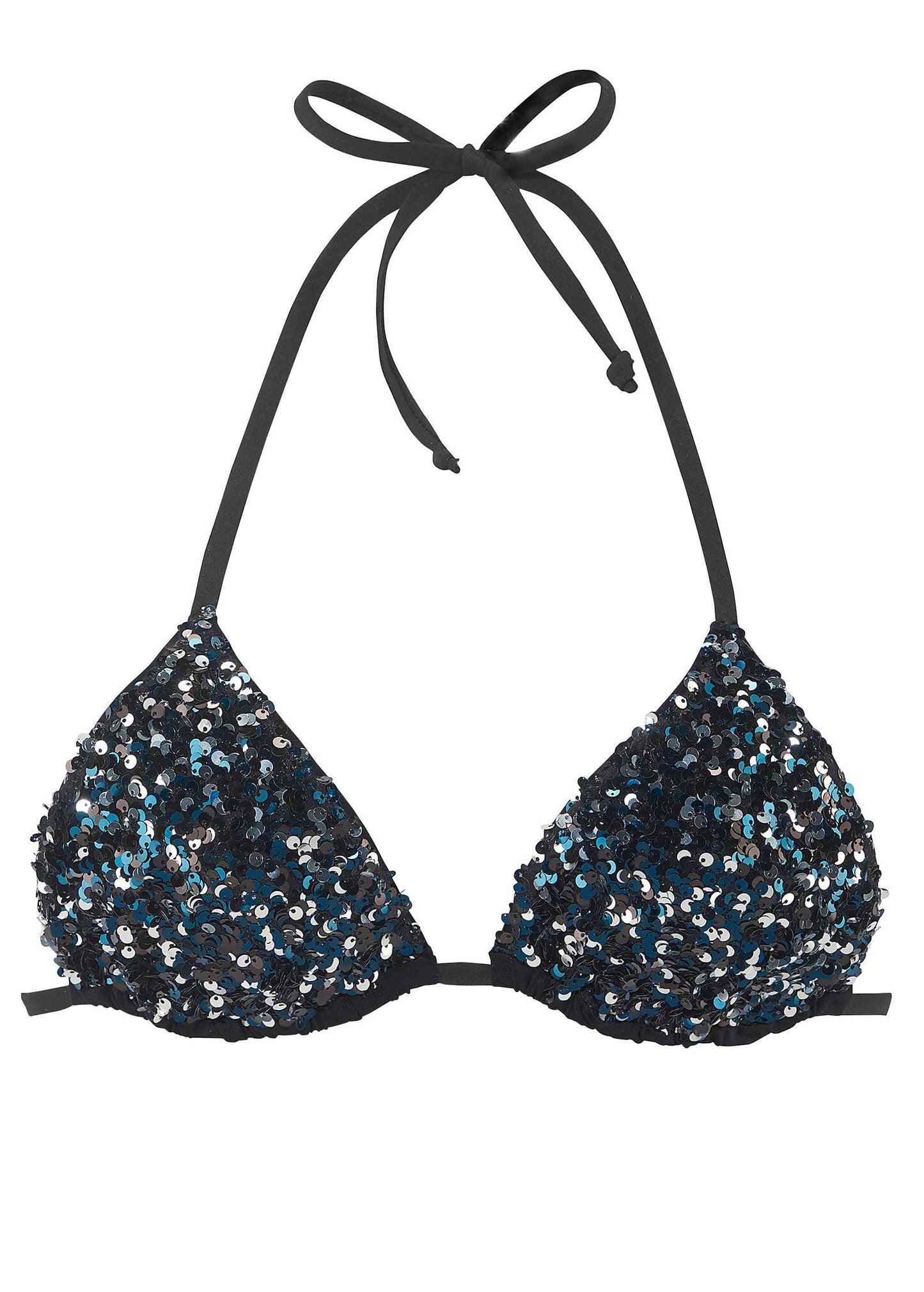 Sequin Triangle Top - Black | Venus Affordable