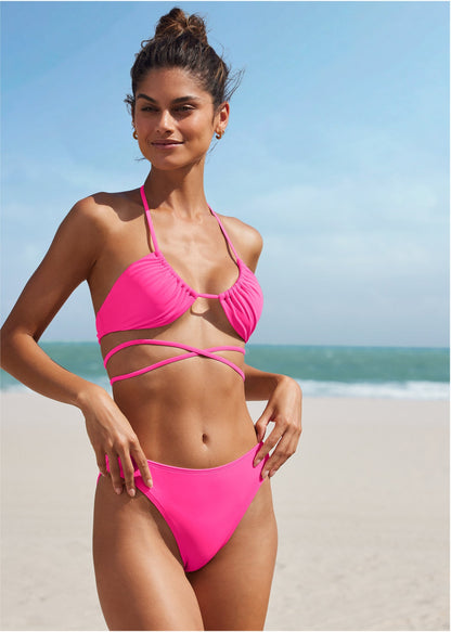 Strappy Ibiza Triangle Top - Hot Pink | Venus Best Seller
