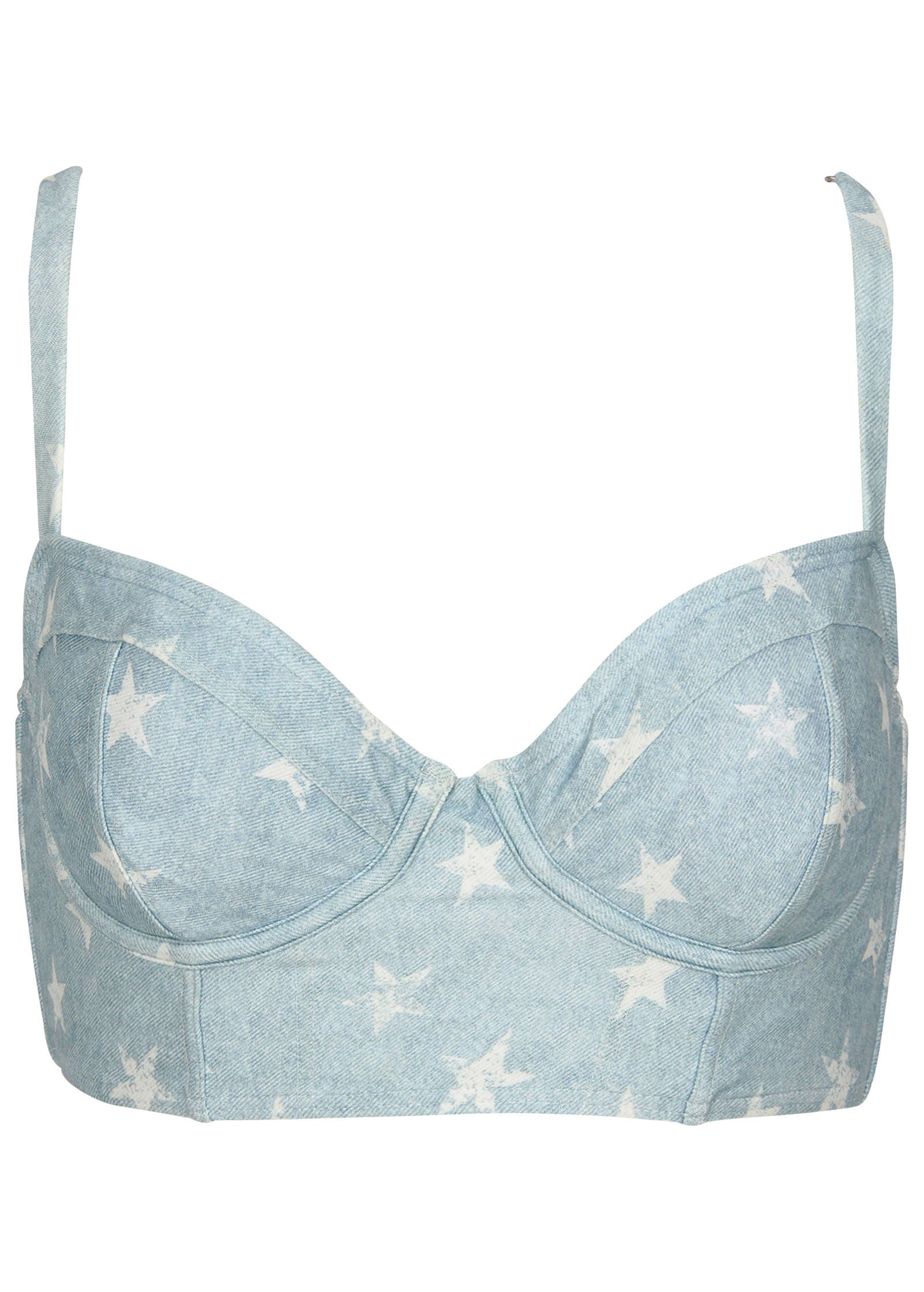 Denim Underwire Swim Top Denim Star | Venus Budget Friendly