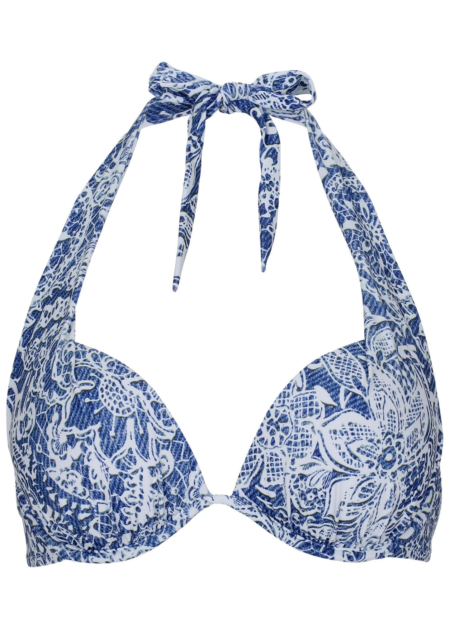 Marilyn Push-Up Bikini Top - Denim Anglaise Paisley | Venus Featured