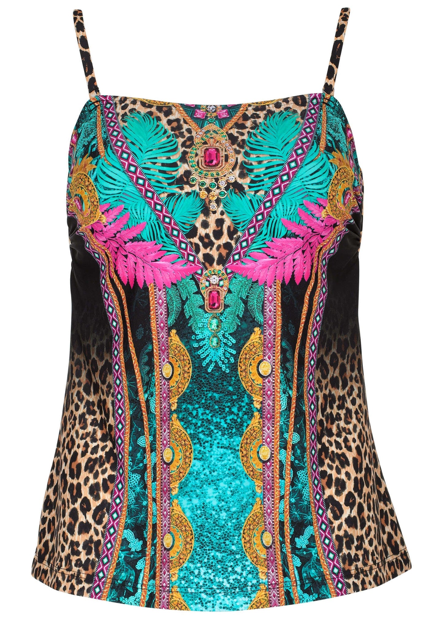 San Juan Bandeau Tankini Top - Jungle Beauty | Venus Sale