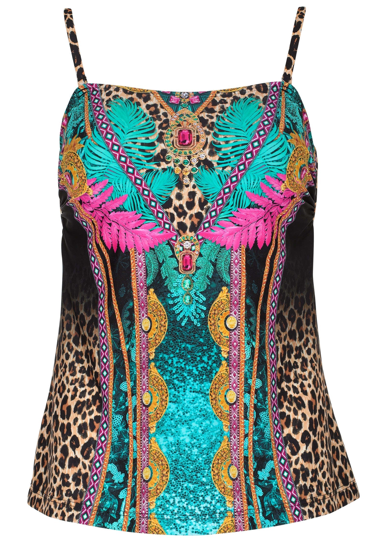 San Juan Bandeau Tankini Top - Jungle Beauty | Venus Sale